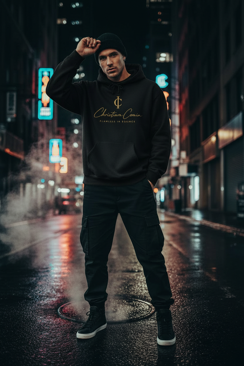 Christiam Comin Black Hoodie White Male City